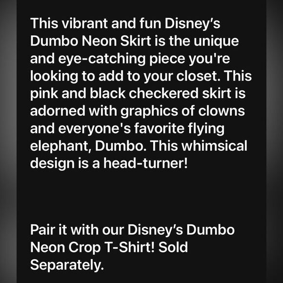 Cakeworthy Dumbo Neon Skirt - Picture 5 of 6